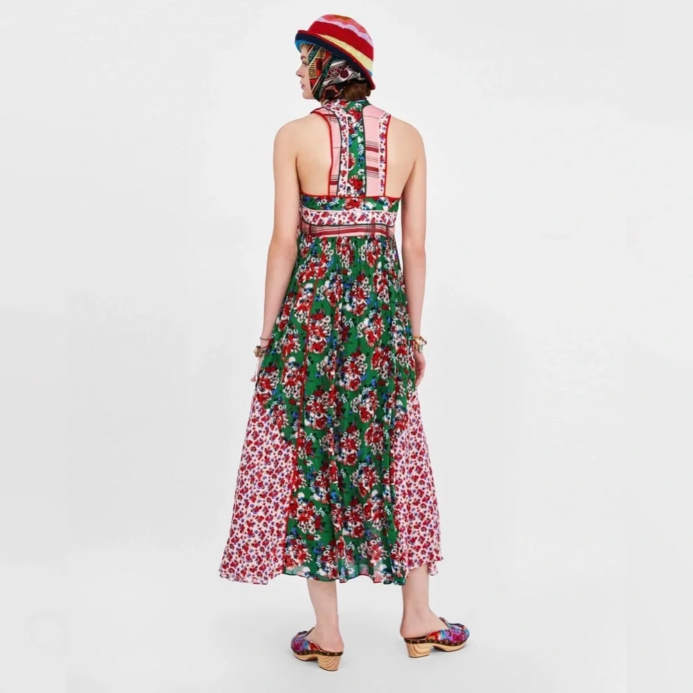 Zara Studio Patchwork Maxi Dress - Picture 5 of 16